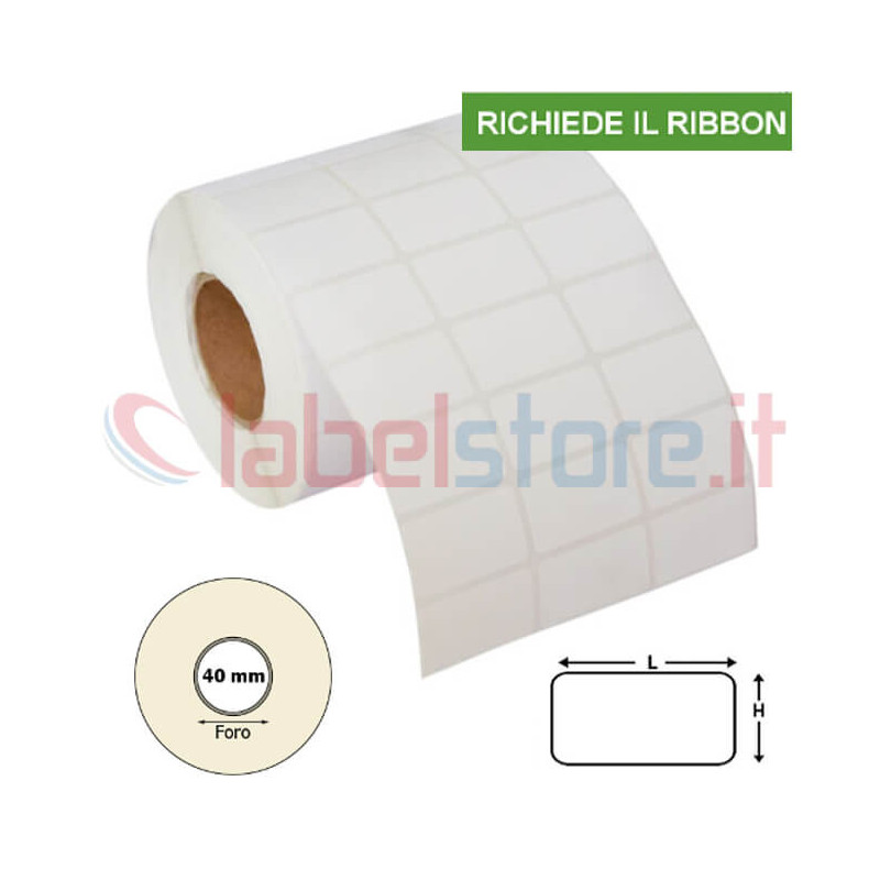 Etichette Adesive 100X100mm foro 40 in carta termica a rotoli